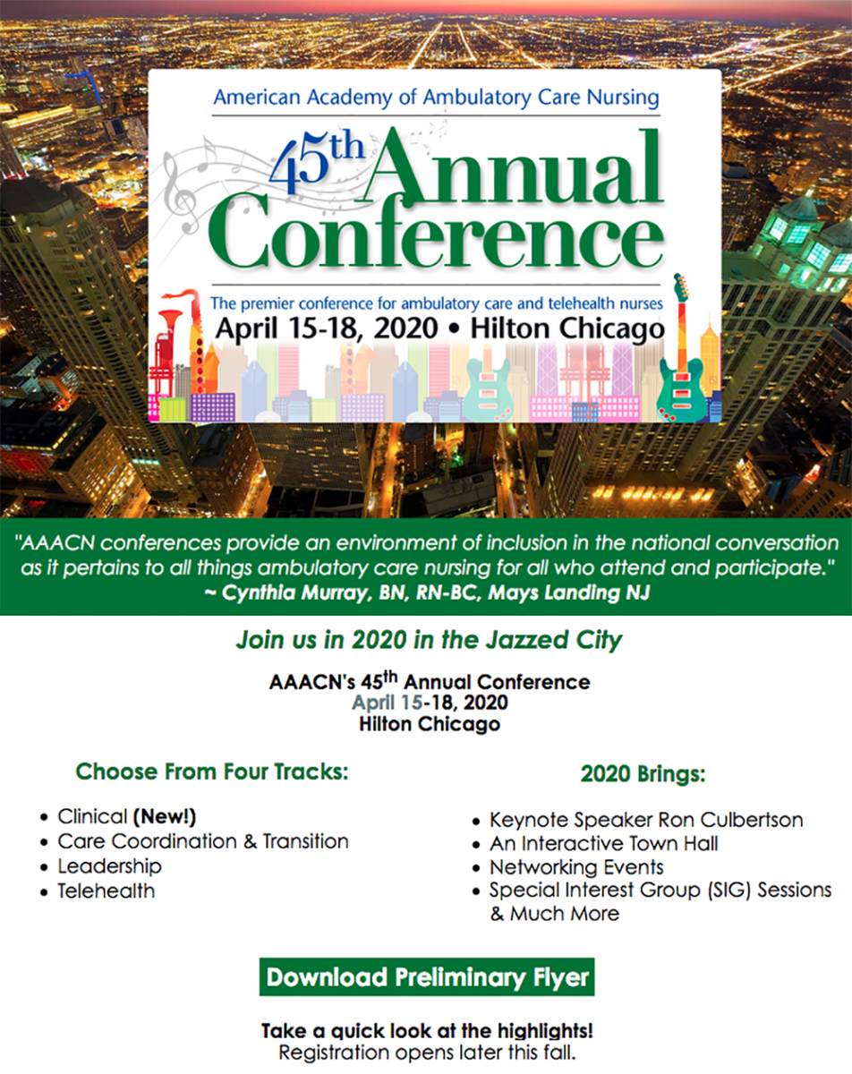 Save the Date! American Academy of Ambulatory Care Nursing